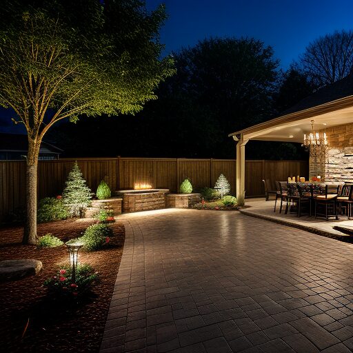 Custom Outdoor Living with Lighting